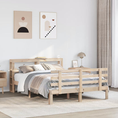 Giroletto con Testiera 140x190 cm in Legno Massello di Pino | homemem39