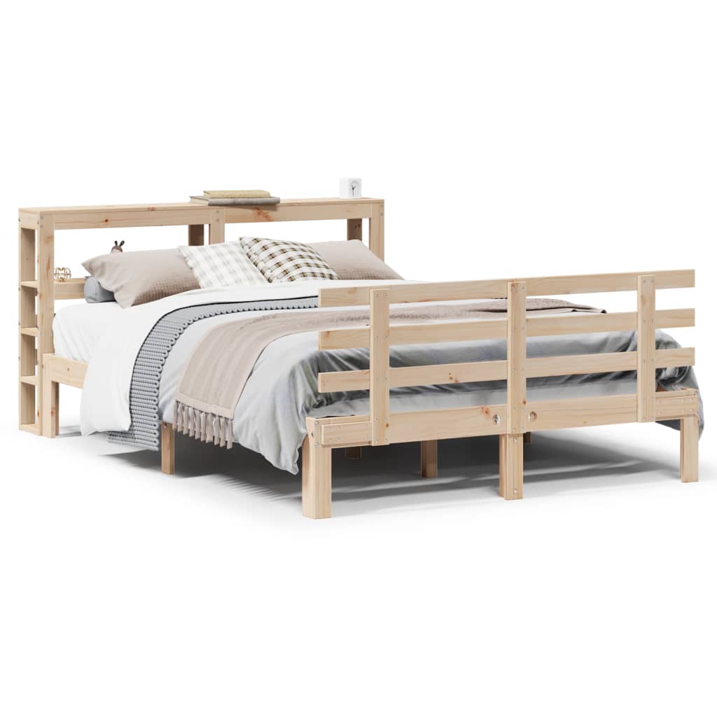 Giroletto con Testiera 160x200 cm in Legno Massello di Pino | homemem39