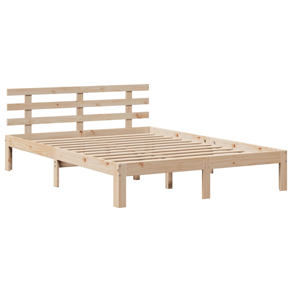 Giroletto con Testiera 160x200 cm in Legno Massello di Pino | homemem39