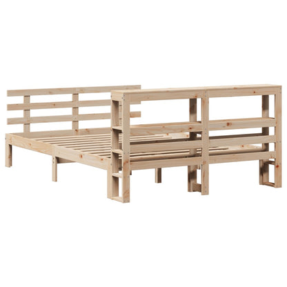 Giroletto con Testiera 160x200 cm in Legno Massello di Pino | homemem39