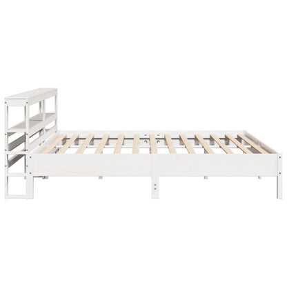 Giroletto senza Materasso Bianco 200x200 cm Legno Massello Pino | homemem39