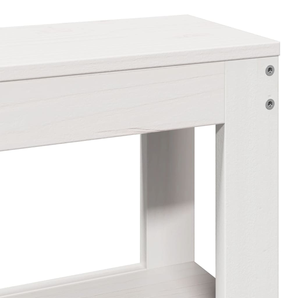 Giroletto senza Materasso Bianco 200x200 cm Legno Massello Pino | homemem39
