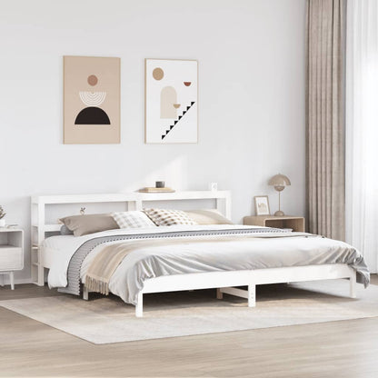 Letto senza Materasso Bianco 180x200 cm Legno Massello di Pino - homemem39