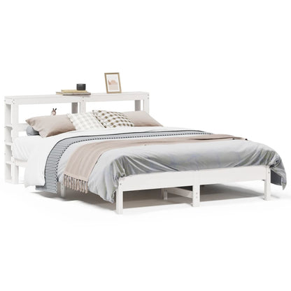 Letto senza Materasso Bianco 160x200 cm Legno Massello di Pino | homemem39