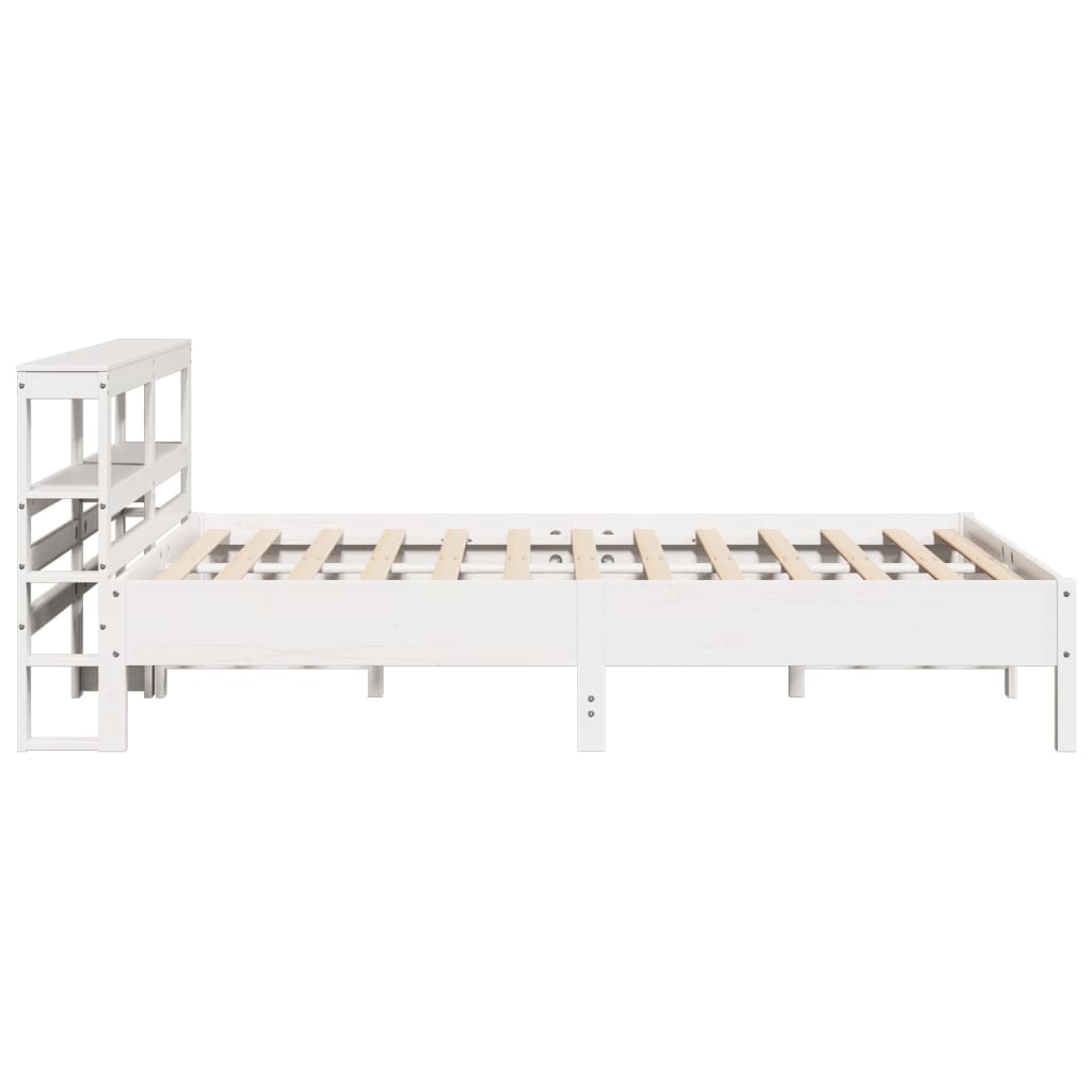 Letto senza Materasso Bianco 160x200 cm Legno Massello di Pino | homemem39