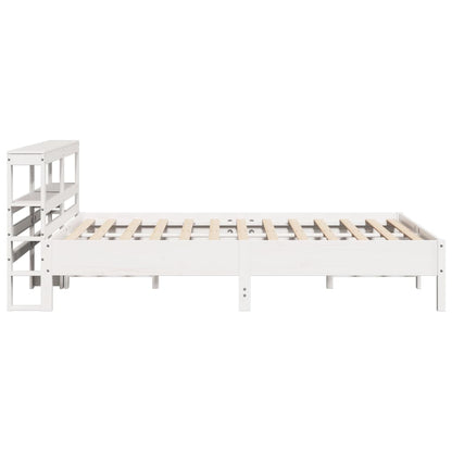 Letto senza Materasso Bianco 160x200 cm Legno Massello di Pino | homemem39
