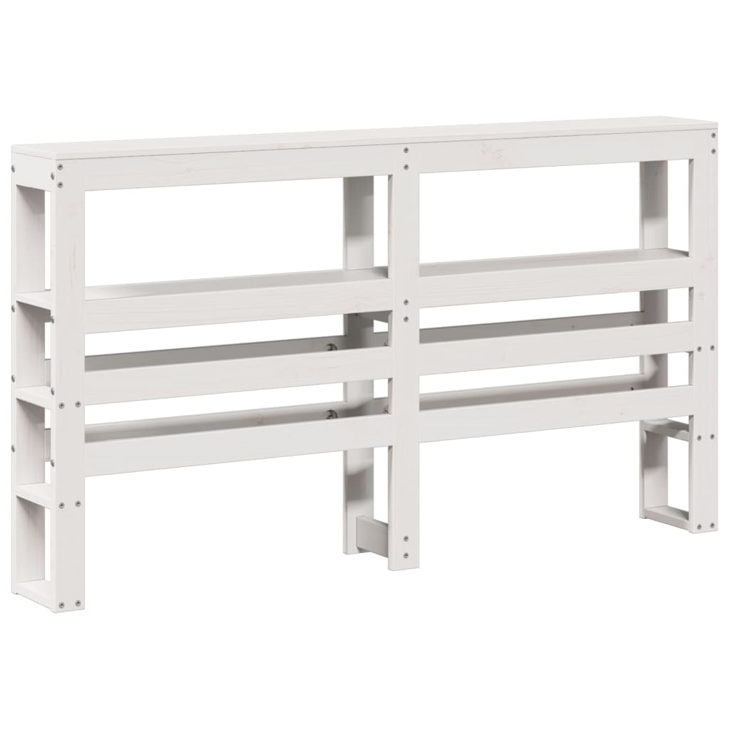 Letto senza Materasso Bianco 160x200 cm Legno Massello di Pino | homemem39
