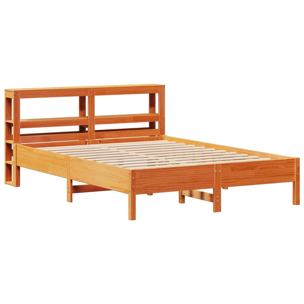 Letto senza Materasso Marrone Cera 160x200 cm in Legno di Pino - homemem39