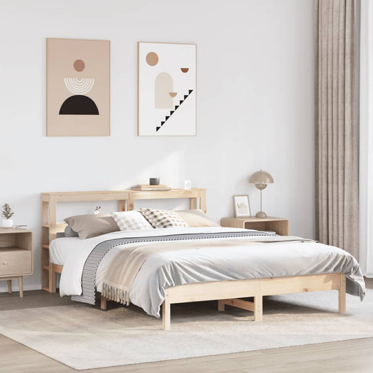 Letto senza Materasso 150x200 cm in Legno Massello di Pino - homemem39