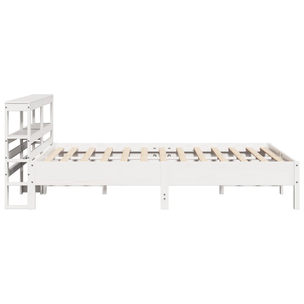 Letto senza Materasso Bianco 150x200 cm Legno Massello di Pino - homemem39