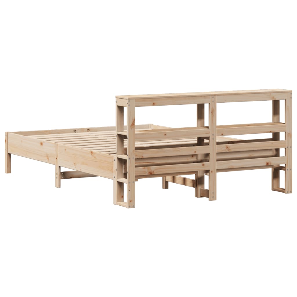 Letto senza Materasso 140x200 cm in Legno Massello di Pino | homemem39