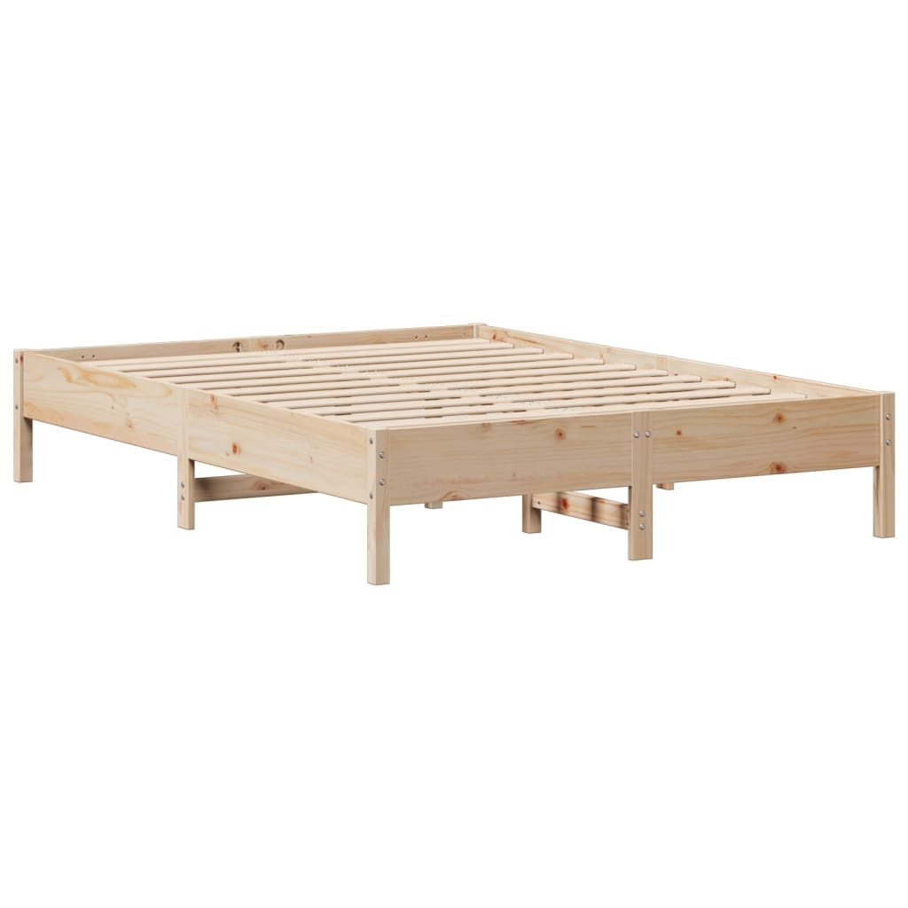 Letto senza Materasso 140x200 cm in Legno Massello di Pino | homemem39