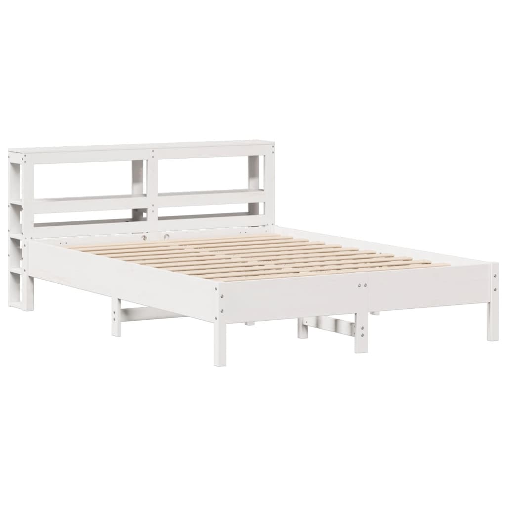 Letto senza Materasso Bianco 140x200 cm Legno Massello di Pino - homemem39