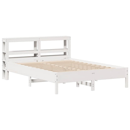 Letto senza Materasso Bianco 140x200 cm Legno Massello di Pino - homemem39