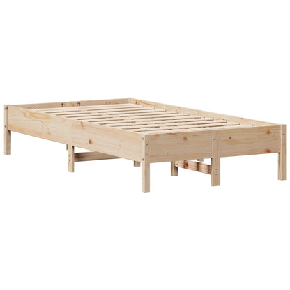 Letto senza Materasso 120x200 cm in Legno Massello di Pino - homemem39