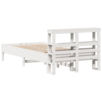 Letto senza Materasso Bianco 120x200 cm Legno Massello di Pino - homemem39