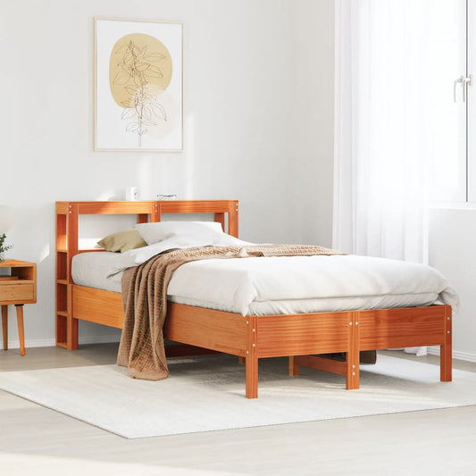 Letto senza Materasso Marrone Cera 100x200 cm in Legno di Pino - homemem39