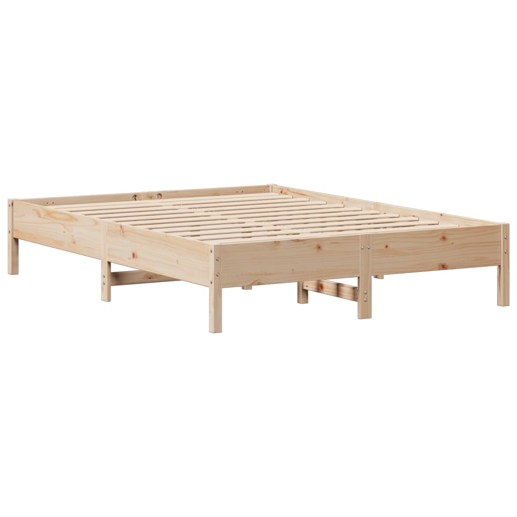 Letto senza Materasso 140x190 cm in Legno Massello di Pino | homemem39