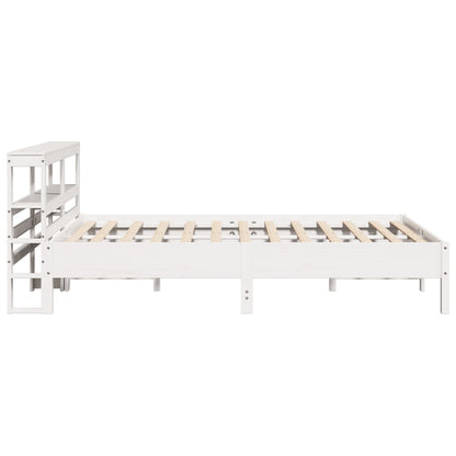 Letto senza Materasso Bianco 140x190 cm Legno Massello di Pino - homemem39