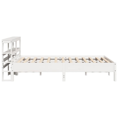 Letto senza Materasso Bianco 135x190 cm Legno Massello di Pino - homemem39