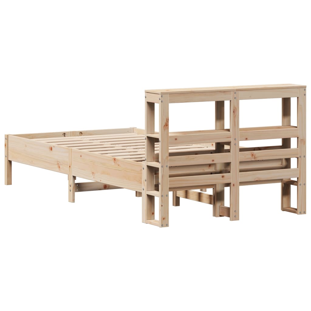 Letto senza Materasso 120x190 cm in Legno Massello di Pino | homemem39