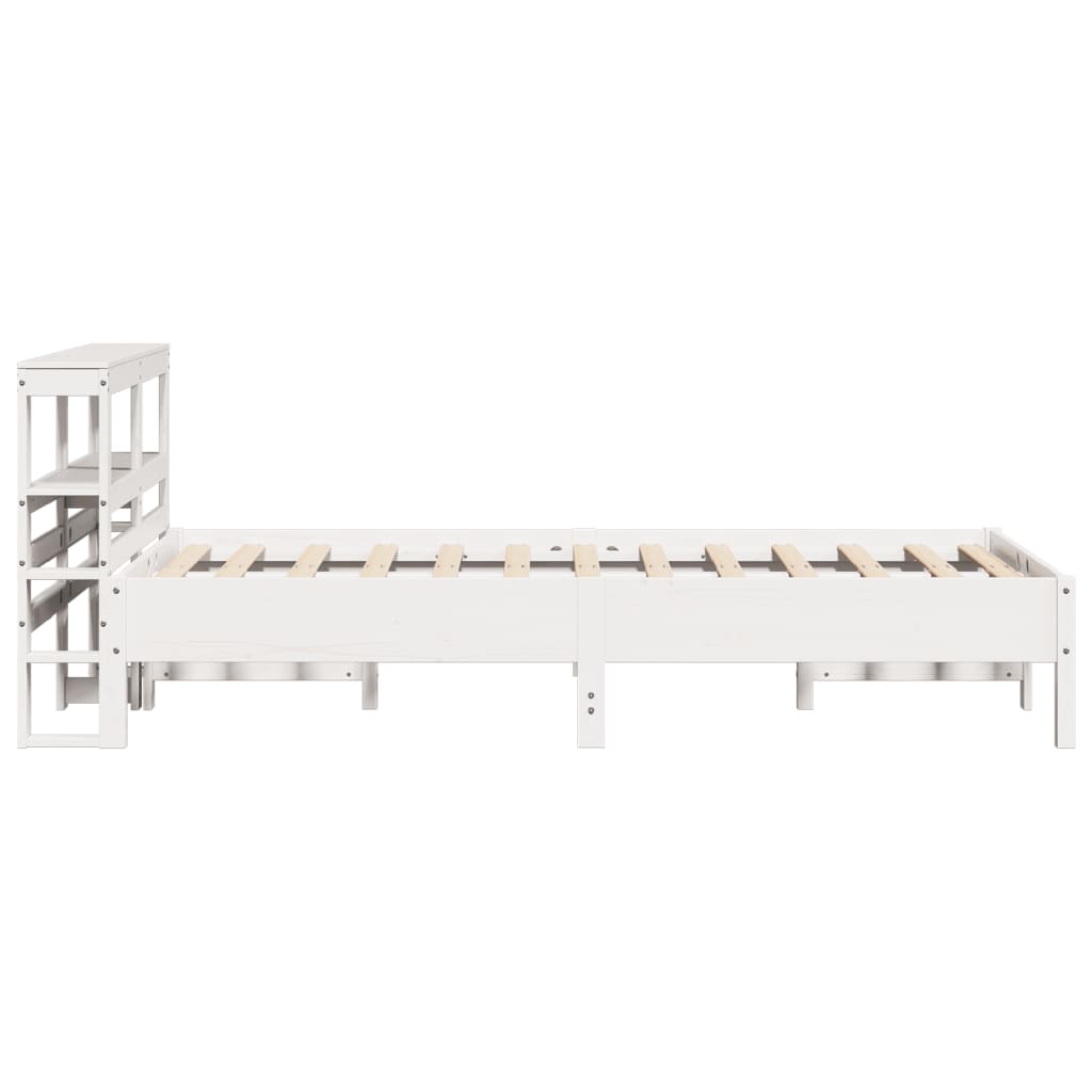 Letto senza Materasso Bianco 120x190 cm Legno Massello di Pino - homemem39
