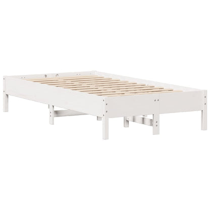 Letto senza Materasso Bianco 120x190 cm Legno Massello di Pino - homemem39