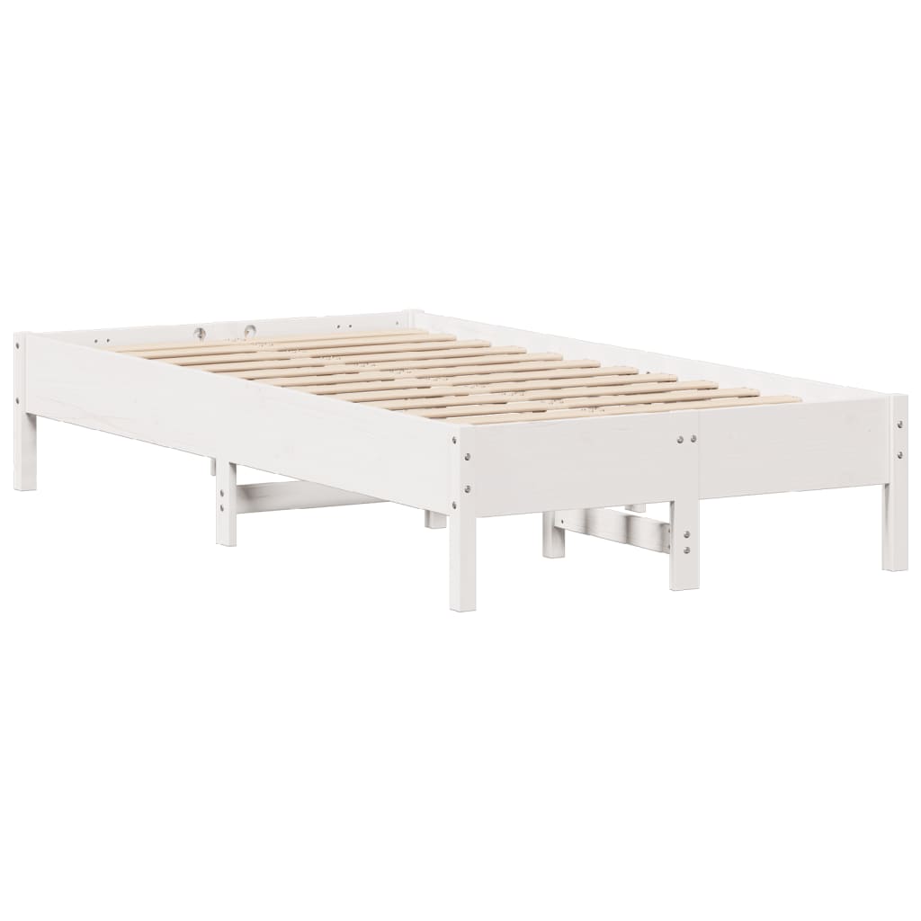 Letto senza Materasso Bianco 90x190 cm in Legno Massello Pino - homemem39