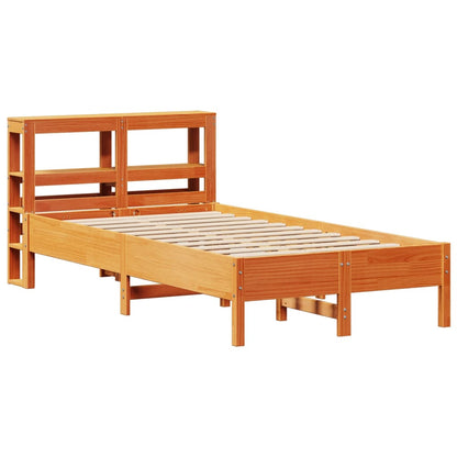 Letto senza Materasso Marrone Cera 75x190 cm in Legno di Pino | homemem39