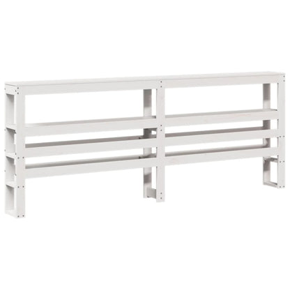 Giroletto senza Materasso Bianco 200x200 cm Legno Massello Pino | homemem39