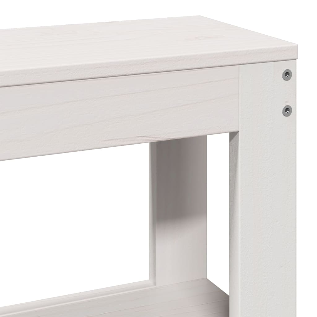 Giroletto senza Materasso Bianco 200x200 cm Legno Massello Pino | homemem39