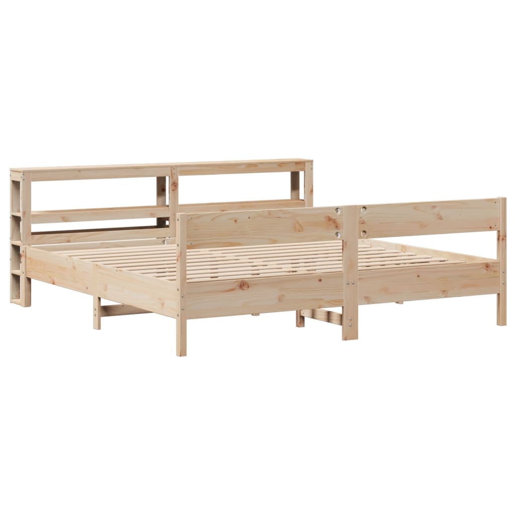 Letto senza Materasso 180x200 cm in Legno Massello di Pino | homemem39