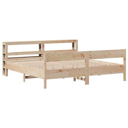 Letto senza Materasso 180x200 cm in Legno Massello di Pino | homemem39