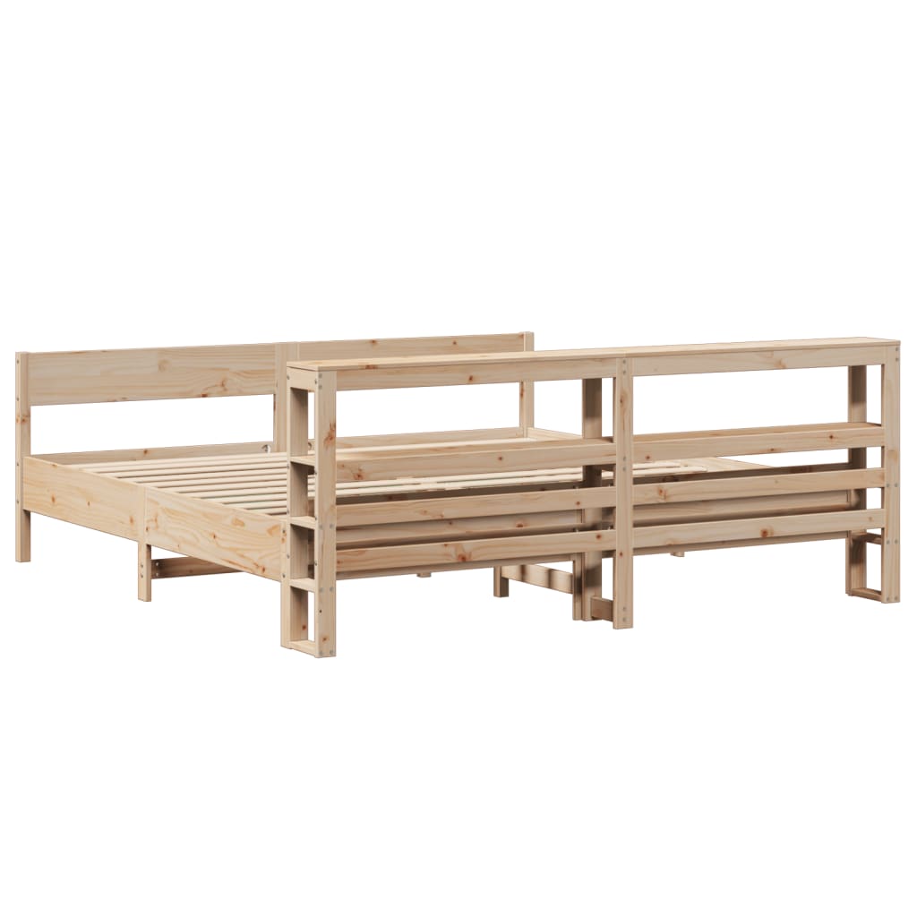 Letto senza Materasso 180x200 cm in Legno Massello di Pino | homemem39