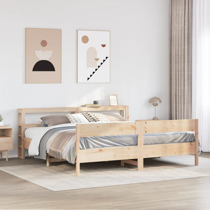 Letto senza Materasso 180x200 cm in Legno Massello di Pino | homemem39