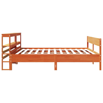 Letto senza Materasso Marrone Cera 180x200 cm in Legno di Pino - homemem39
