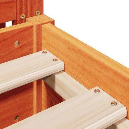 Letto senza Materasso Marrone Cera 180x200 cm in Legno di Pino - homemem39