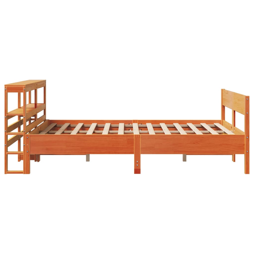 Letto senza Materasso Marrone Cera 150x200 cm in Legno di Pino - homemem39