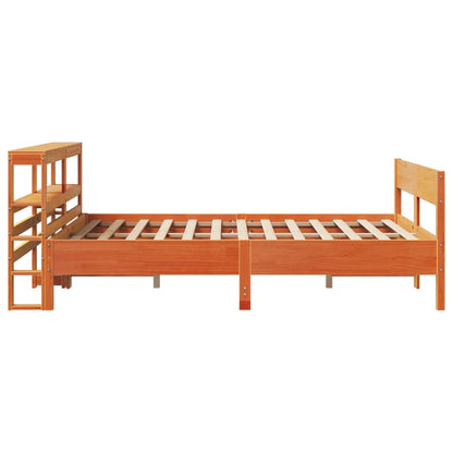 Letto senza Materasso Marrone Cera 150x200 cm in Legno di Pino - homemem39
