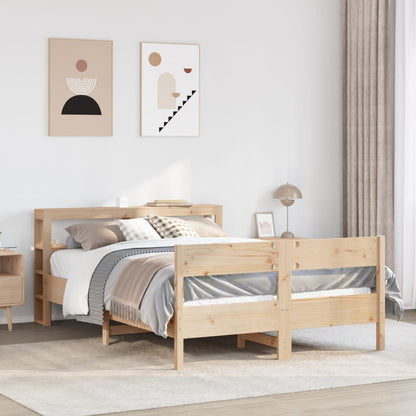Letto senza Materasso 140x200 cm in Legno Massello di Pino | homemem39