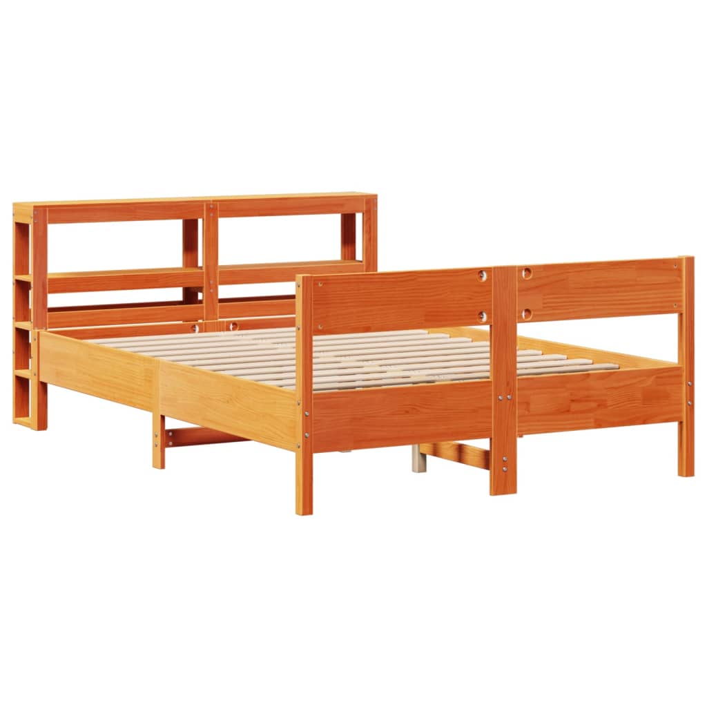 Giroletto senza Materasso Marrone Cera 140x200cm Massello Pino | homemem39