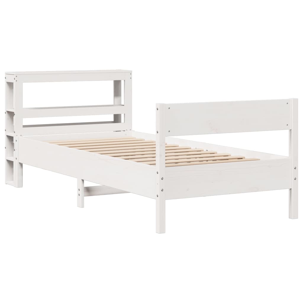 Letto senza Materasso Bianco 90x200 cm Legno Massello di Pino - homemem39