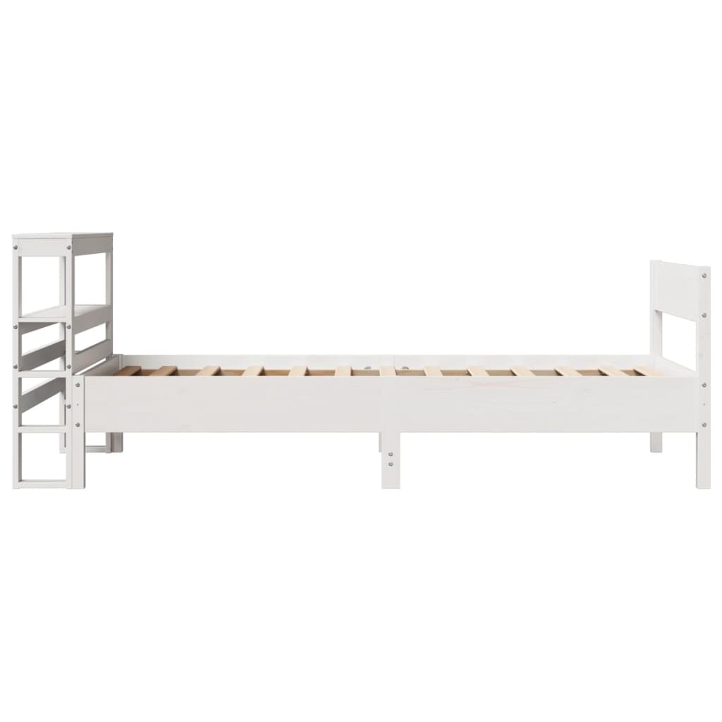 Letto senza Materasso Bianco 90x200 cm Legno Massello di Pino - homemem39
