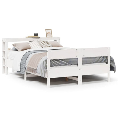Letto senza Materasso Bianco 120x190 cm Legno Massello di Pino - homemem39