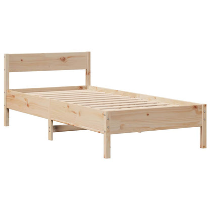 Letto senza Materasso 75x190 cm in Legno Massello Pino | homemem39