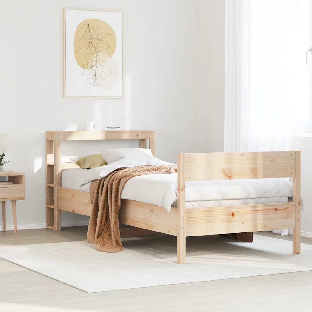 Letto senza Materasso 75x190 cm in Legno Massello Pino | homemem39