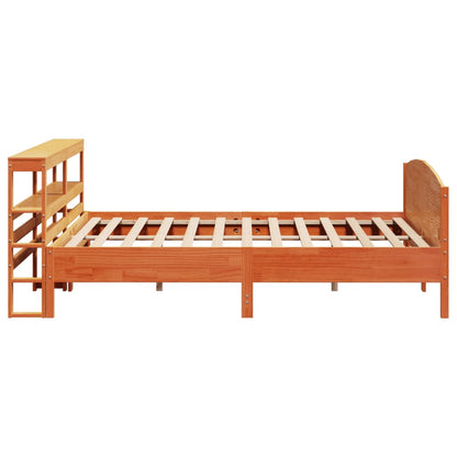 Letto senza Materasso Marrone Cera 200x200 cm in Legno di Pino - homemem39