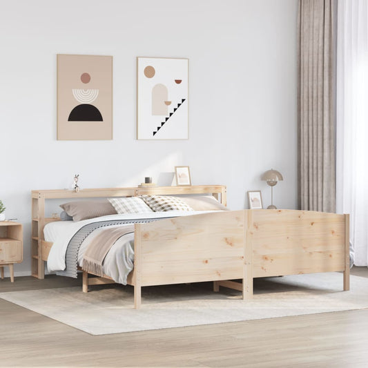 Letto senza Materasso 180x200 cm in Legno Massello di Pino - homemem39
