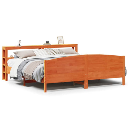 Letto senza Materasso Marrone Cera 180x200 cm in Legno di Pino - homemem39