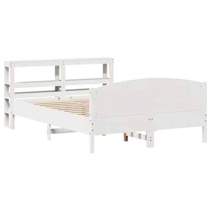 Letto senza Materasso Bianco 160x200 cm Legno Massello di Pino - homemem39